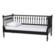 Baxton Studio Callison Spindle Daybed Turned Farmhouse Sofa Bed Black Twin