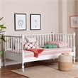 Baxton Studio Callison Spindle Daybed Turned Farmhouse Sofa Bed White Twin