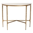 Baxton Studio Akanji Marble Console Table Modern Rustic Accent Table