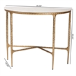 Baxton Studio Akanji Marble Console Table Modern Rustic Accent Table