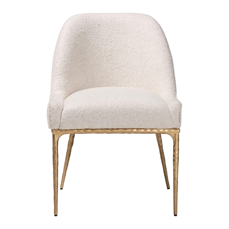 Baxton Studio Nalima Dining Chair Modern Boucle Accent Side Chair