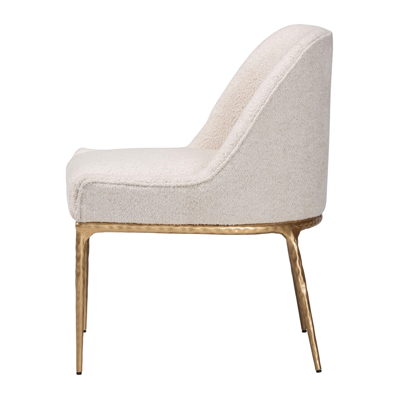 Baxton Studio Nalima Dining Chair Modern Boucle Accent Side Chair