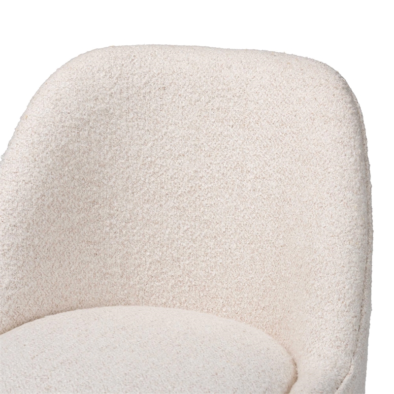 Baxton Studio Nalima Dining Chair Modern Boucle Accent Side Chair
