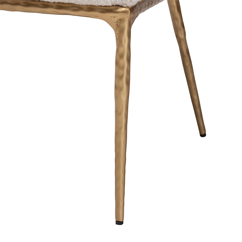 Baxton Studio Nalima Dining Chair Modern Boucle Accent Side Chair