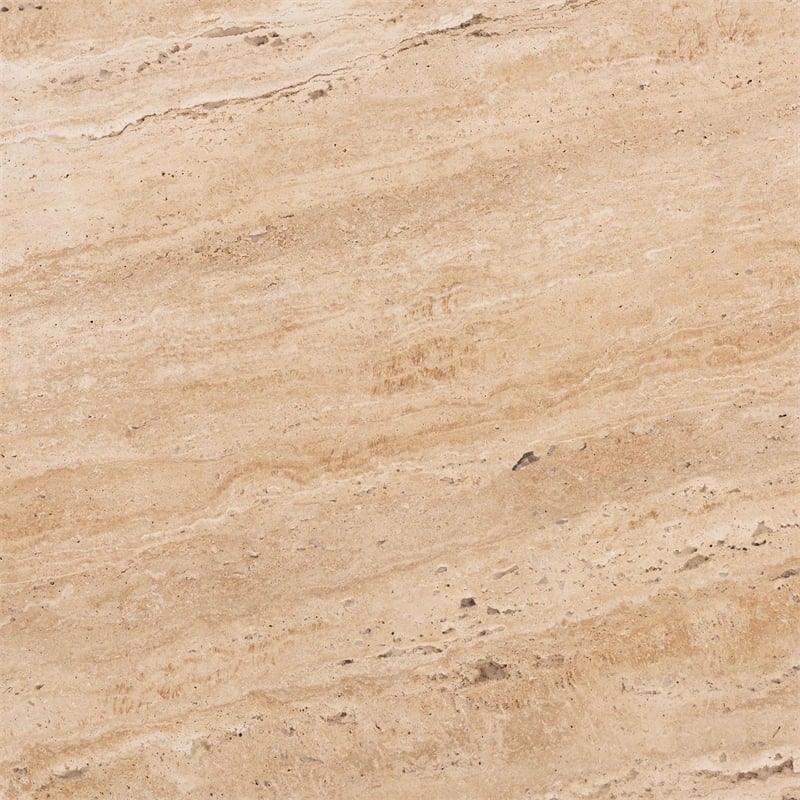 Baxton Studio Prospero Round Travertine Coffee Table Modern Accent Table