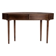 Baxton Studio Linore Fluted Wood Console Table 2-Drawer Oval Accent Table