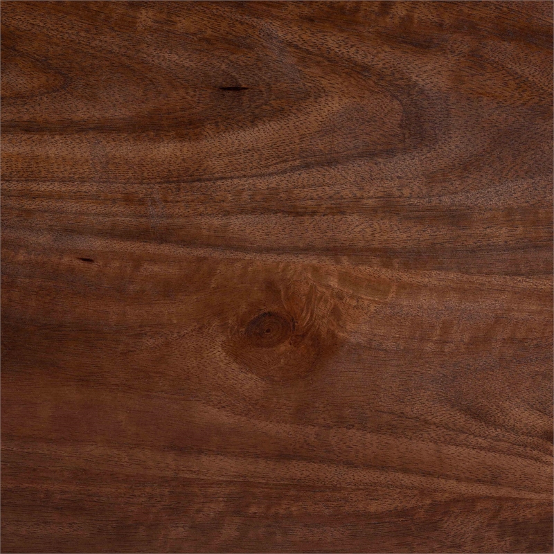 Baxton Studio Linore Fluted Wood Console Table 2-Drawer Oval Accent Table