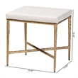 Baxton Studio Fumiye Ottoman Footstool Modern Rustic Accent Stool Rectangle 18
