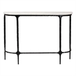 Baxton Studio Edsel Marble Console Table Modern Rustic Accent Table Rounded