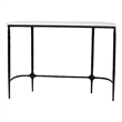 Baxton Studio Edsel Marble Console Table Modern Rustic Accent Table Rounded