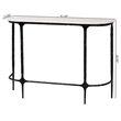 Baxton Studio Edsel Marble Console Table Modern Rustic Accent Table Rounded