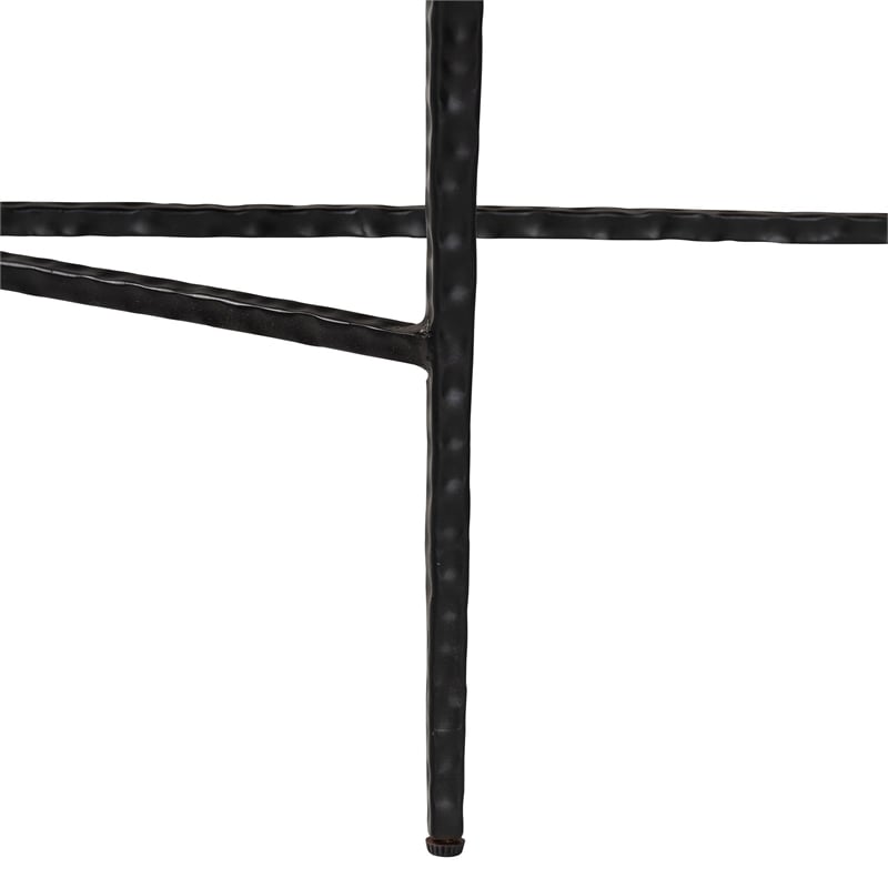 Baxton Studio Caledon Marble Console Table Modern Rustic Accent Table