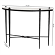Baxton Studio Caledon Marble Console Table Modern Rustic Accent Table