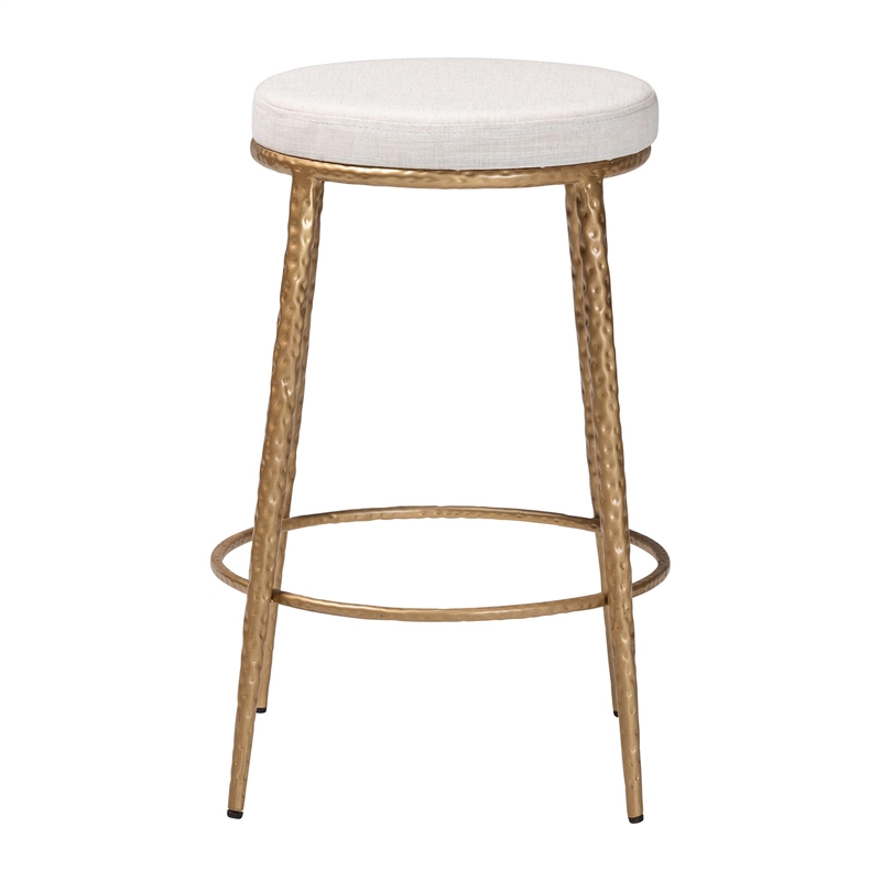 Baxton Studio Jessa Counter Stool Modern Rustic Backless Stool