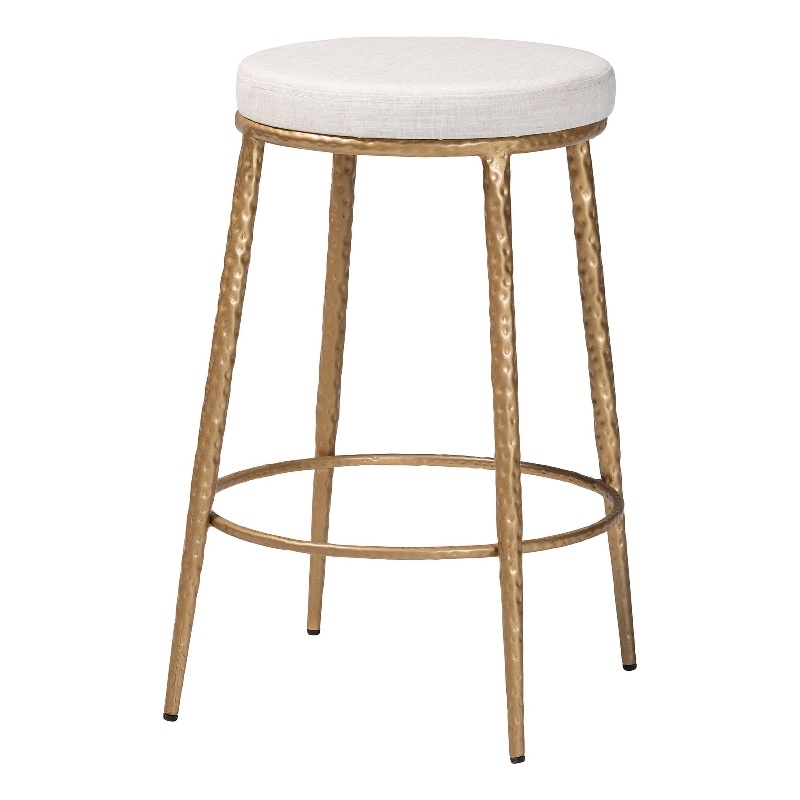 Baxton Studio Jessa Counter Stool Modern Rustic Backless Stool
