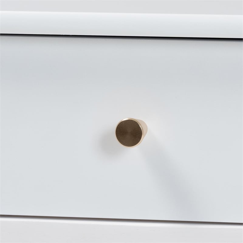 Baxton Studio Callison Spindle Nightstand 1-Drawer Farmhouse Bedside Table White