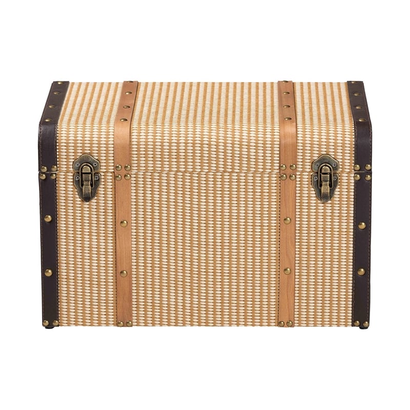 Baxton Studio Manton Storage Trunk Decorative Storage Chest with Hinged Top
