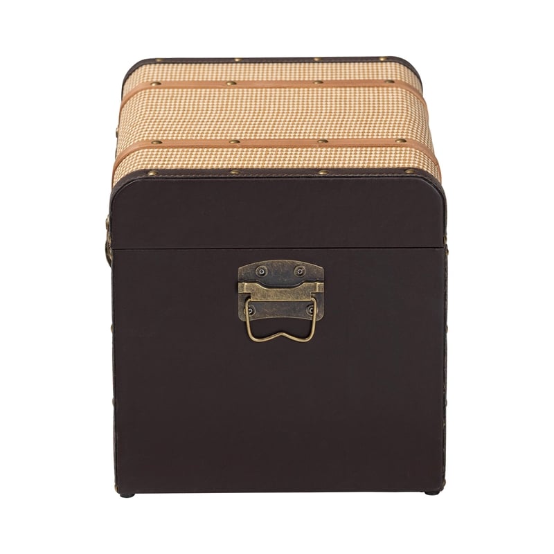 Baxton Studio Manton Storage Trunk Decorative Storage Chest with Hinged Top