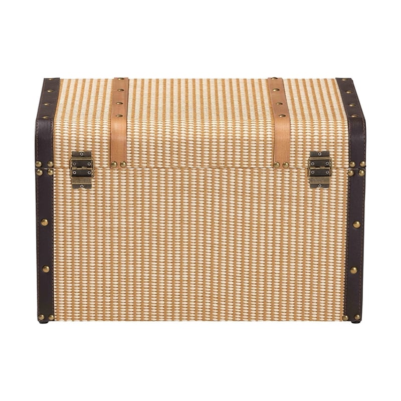 Baxton Studio Manton Storage Trunk Decorative Storage Chest with Hinged Top