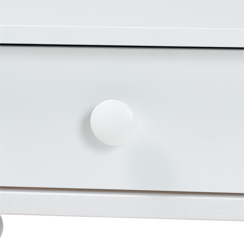 Baxton Studio Brantley Spindle Nightstand 1-Drawer Bedside Table White