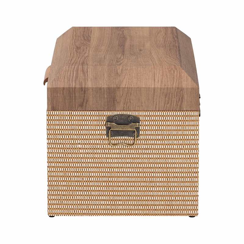 Baxton Studio Kande Storage Trunk Decorative Storage Chest with Hinged Top