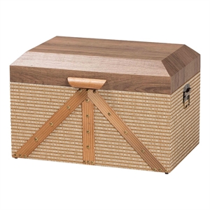 Baxton Studio Kande Storage Trunk Decorative Storage Chest with Hinged Top