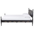 Baxton Studio Gaetano Platform Bed Four Poster Bed Frame Black Queen