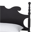 Baxton Studio Gaetano Platform Bed Four Poster Bed Frame Black Queen