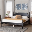 Baxton Studio Gaetano Platform Bed Four Poster Bed Frame Black Queen