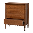 Baxton Studio Hoffman Chest 4-Drawer Vertical Storage Cabinet Walnut Brown