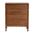Baxton Studio Hoffman Chest 4-Drawer Vertical Storage Cabinet Walnut Brown
