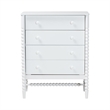 Baxton Studio Brantley Spindle Chest 4-Drawer Vertical Storage Cabinet White