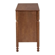Baxton Studio Hoffman Dresser 6-Drawer Horizontal Storage Cabinet Walnut Brown
