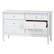 Baxton Studio Hoffman Dresser 6-Drawer Horizontal Storage Cabinet White