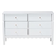 Baxton Studio Hoffman Dresser 6-Drawer Horizontal Storage Cabinet White