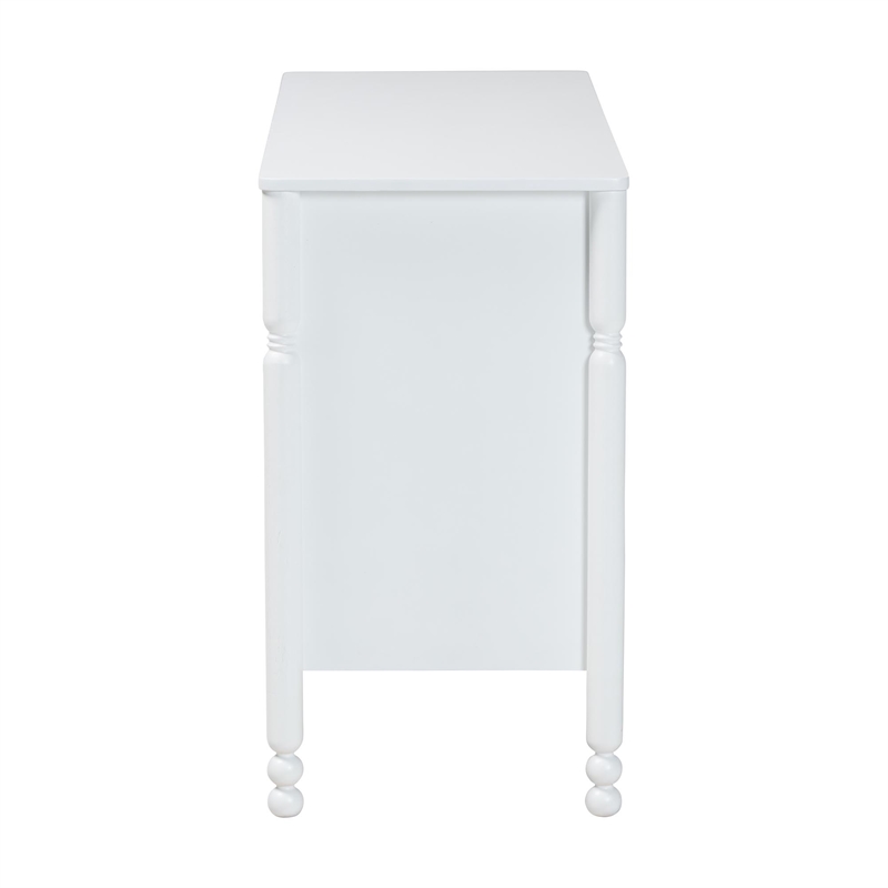 Baxton Studio Hoffman Dresser 6-Drawer Horizontal Storage Cabinet White