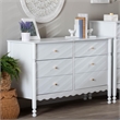 Baxton Studio Hoffman Dresser 6-Drawer Horizontal Storage Cabinet White