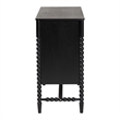 Baxton Studio Brantley Spindle Dresser 6-Drawer Horizontal Storage Cabinet Black