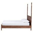 Baxton Studio Hoffman Platform Bed Frame with Scalloped Design Brown Queen