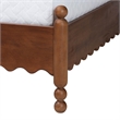 Baxton Studio Hoffman Platform Bed Frame with Scalloped Design Brown Queen