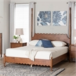 Baxton Studio Hoffman Platform Bed Frame with Scalloped Design Brown Queen