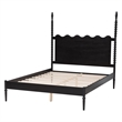 Baxton Studio Brantley Spindle Platform Bed Frame with Headboard Black Queen