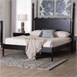 Baxton Studio Brantley Spindle Platform Bed Frame with Headboard Black Queen