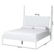 Baxton Studio Brantley Spindle Platform Bed Frame with Headboard White Queen