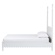 Baxton Studio Hoffman Platform Bed Frame with Scalloped Design White King