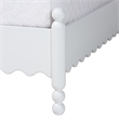 Baxton Studio Hoffman Platform Bed Frame with Scalloped Design White King