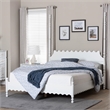 Baxton Studio Hoffman Platform Bed Frame with Scalloped Design White King