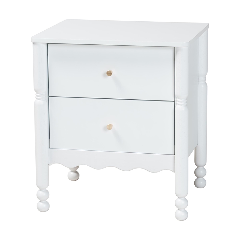 Baxton Studio Hoffman 4-Piece Bedroom Set Dresser Nightstands White King