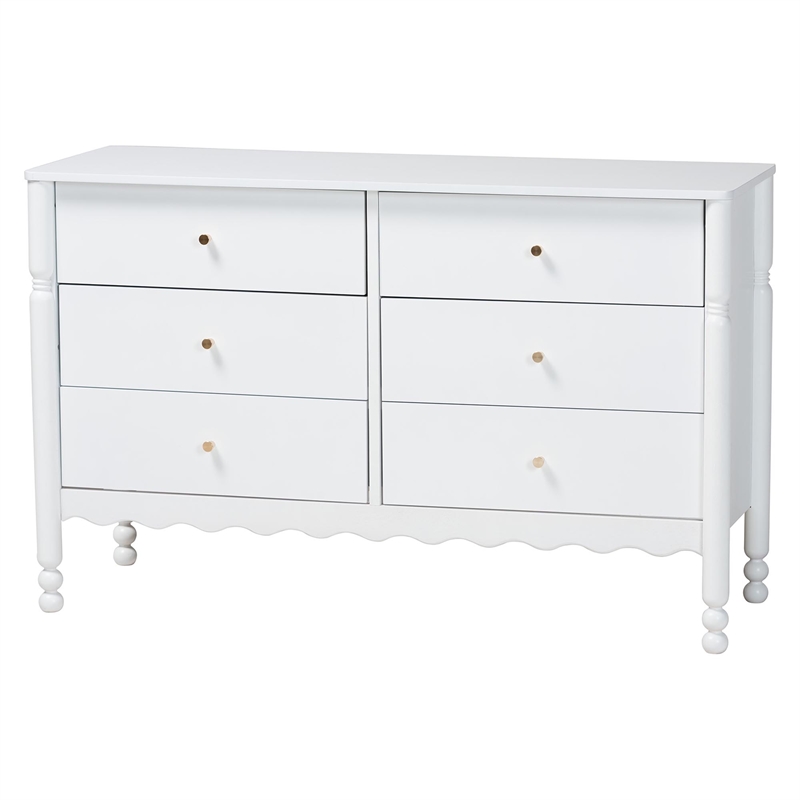 Baxton Studio Hoffman 4-Piece Bedroom Set Dresser Nightstands White King