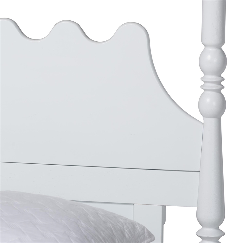 Baxton Studio Hoffman 4-Piece Bedroom Set Dresser Nightstands White King